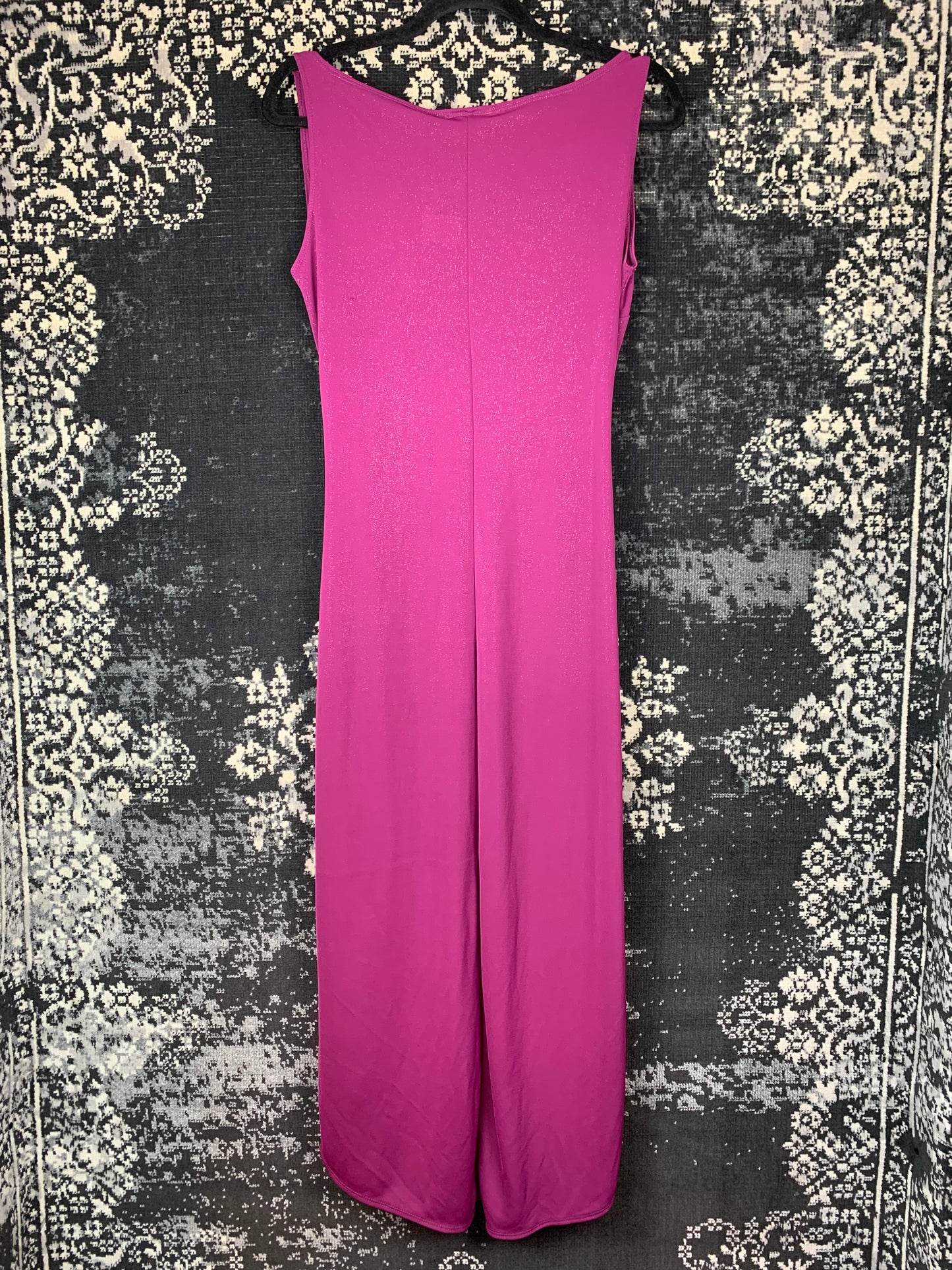 Y2K Women's Purple Shimmery Long Elegant Dress