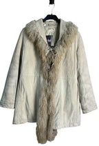Dream Time Y2K Mongolian Fur Trim Suede Coat