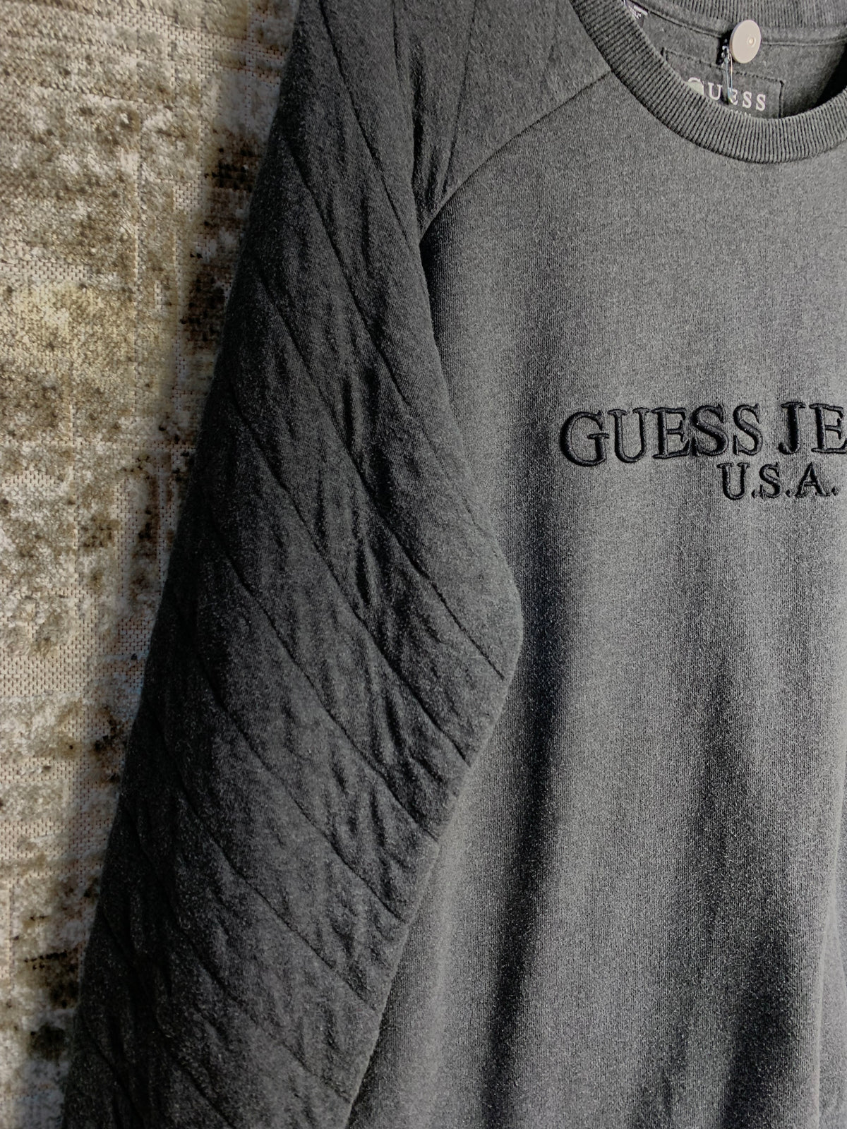 Guess Jeans USA Quilted-Sleeve Sweatshirt