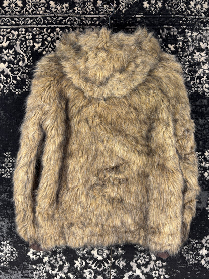 Women's Y2K Faux Fur Hooded Jacket