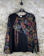 Womens Y2K Floral Long Sleeve Top
