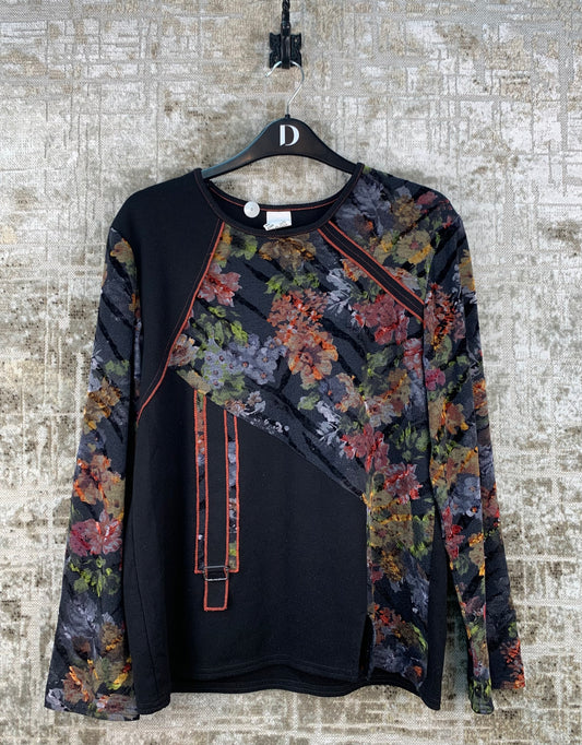 Womens Y2K Floral Long Sleeve Top