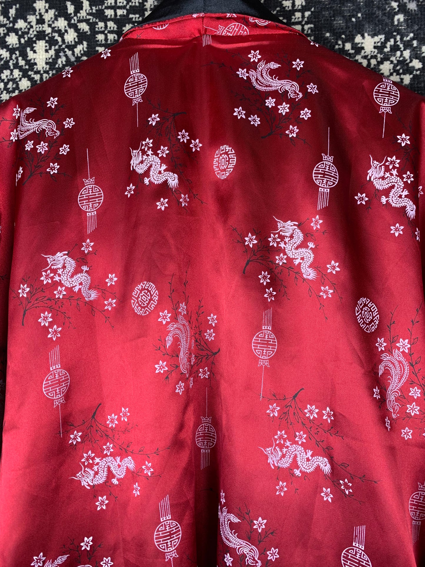 Vintage Women's Long Chinese Style Satin Kimono