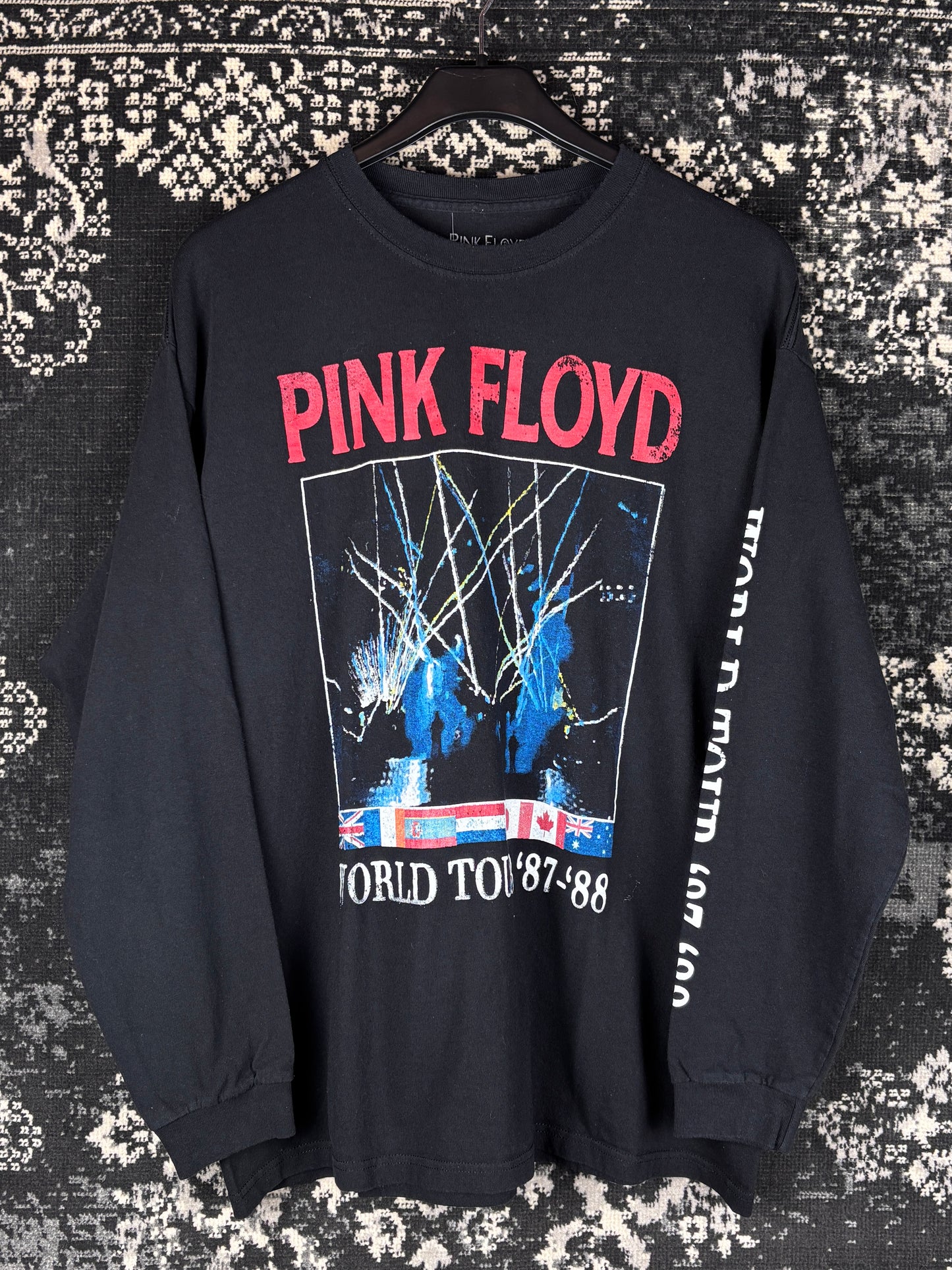 Pink Floyd '87-'88 World Tour Black Longsleeve Graphic Shirt