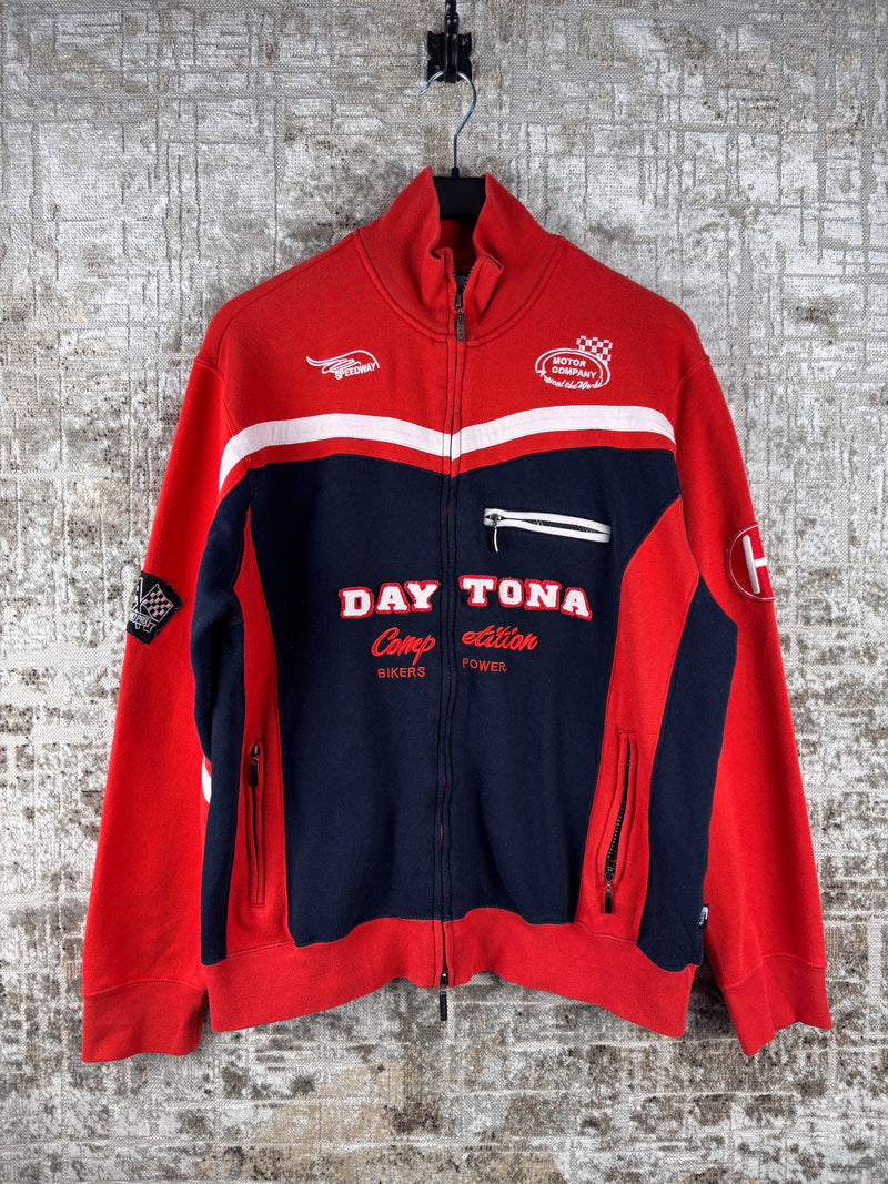 Mens Vintage Daytona Racing Zip Up Sweatshirt