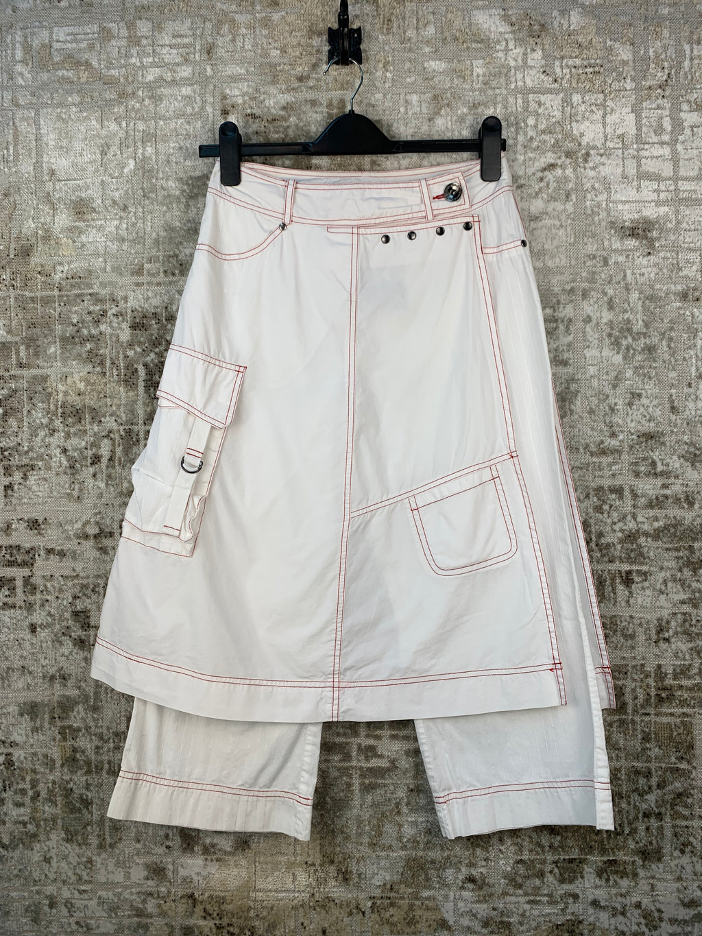 Women's Y2K White Pant-Skirt