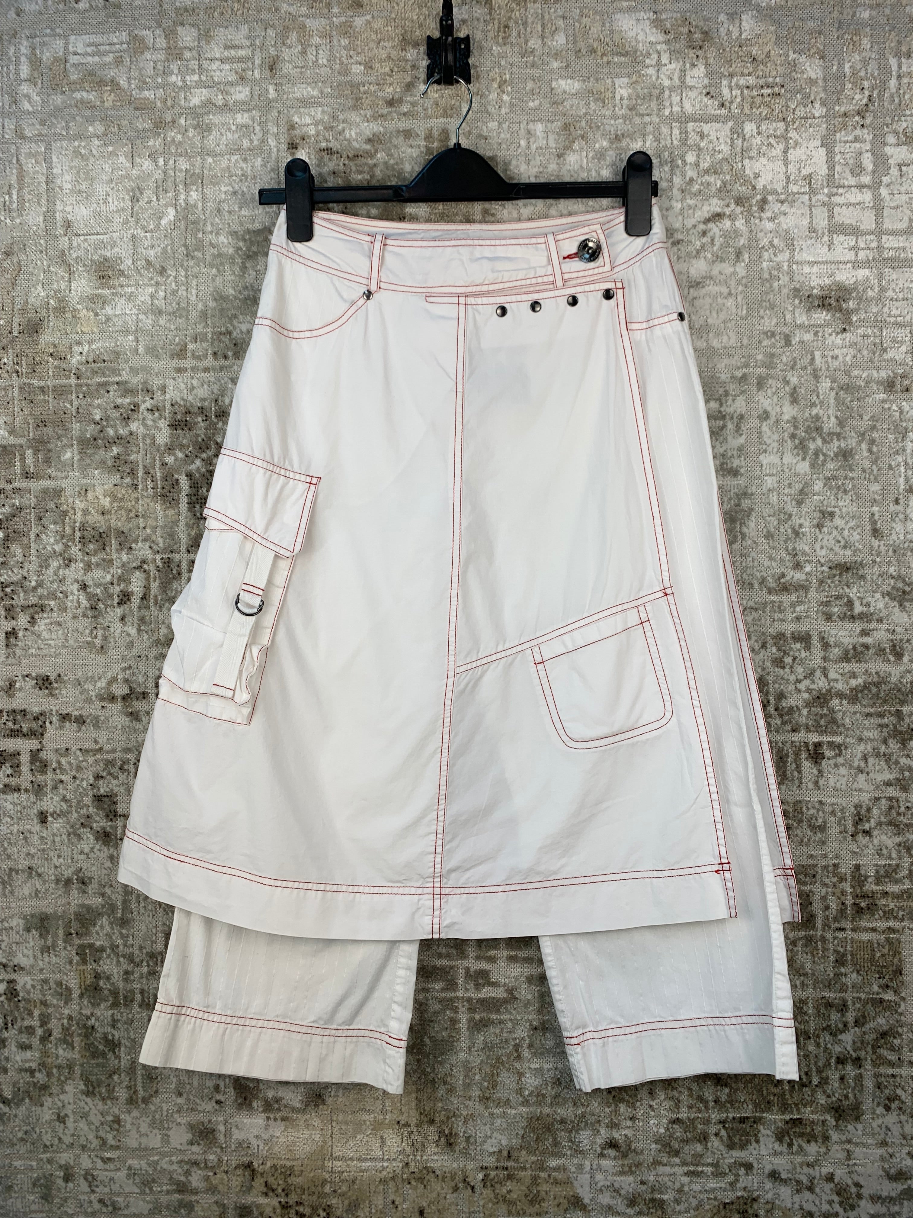 Women's Y2K White Pant-Skirt