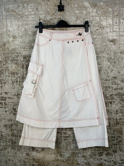 Women's Y2K White Pant-Skirt