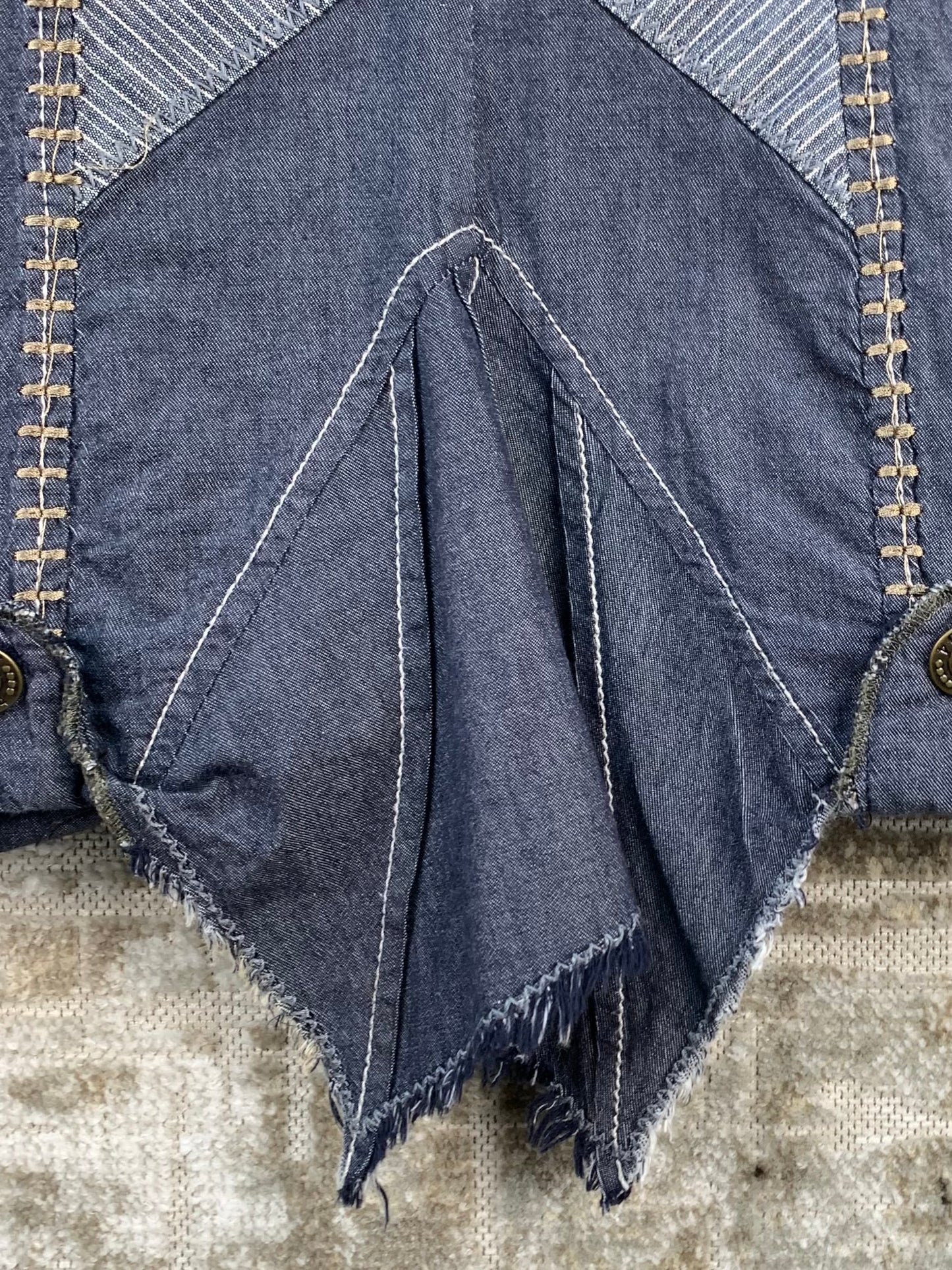 Womens Vintage Denim Patchwork Jacket