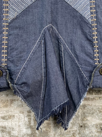 Womens Vintage Denim Patchwork Jacket