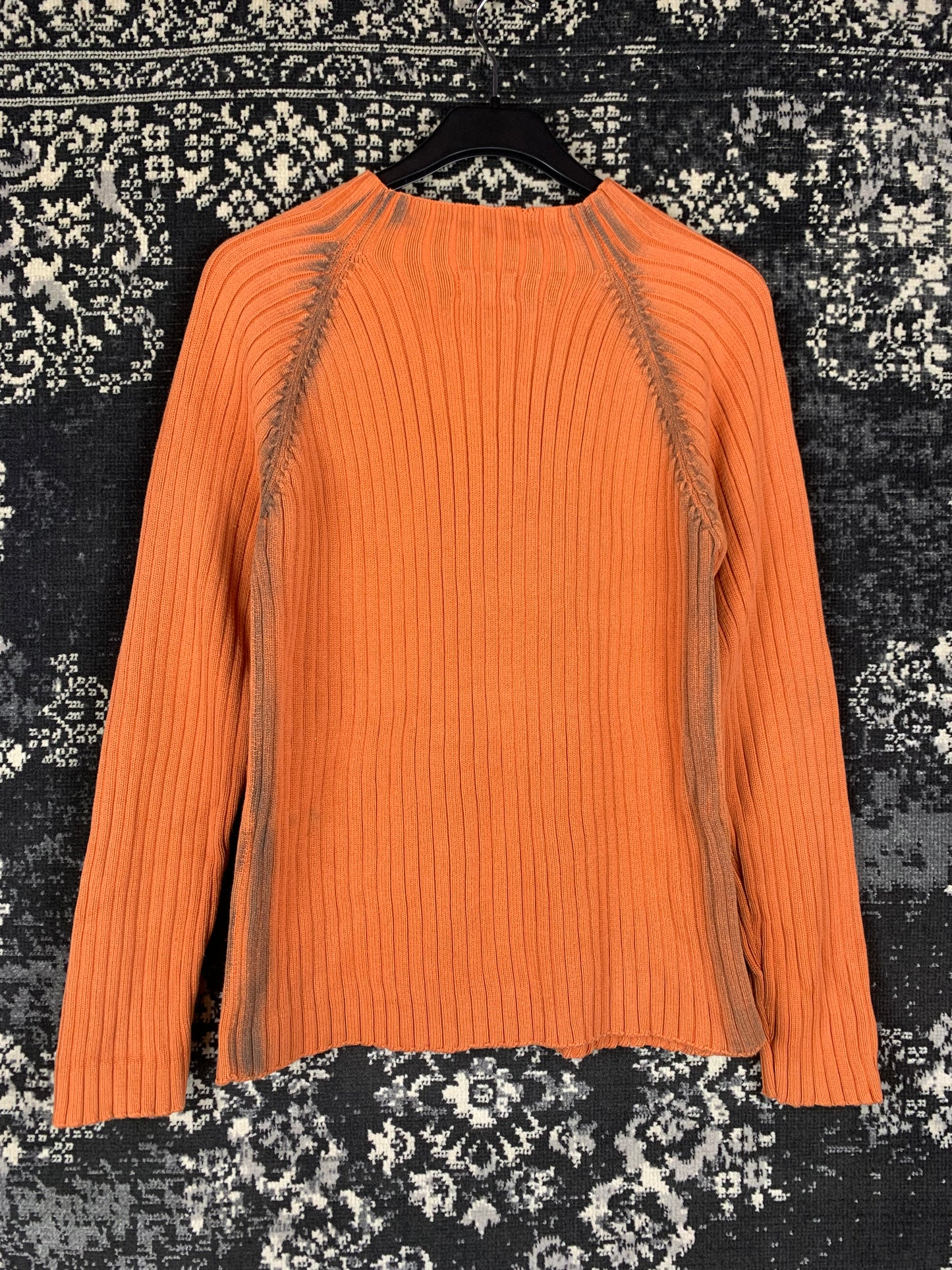 Jack & Jones Vintage Denim Y2K Style Ribbed Knit Sweater