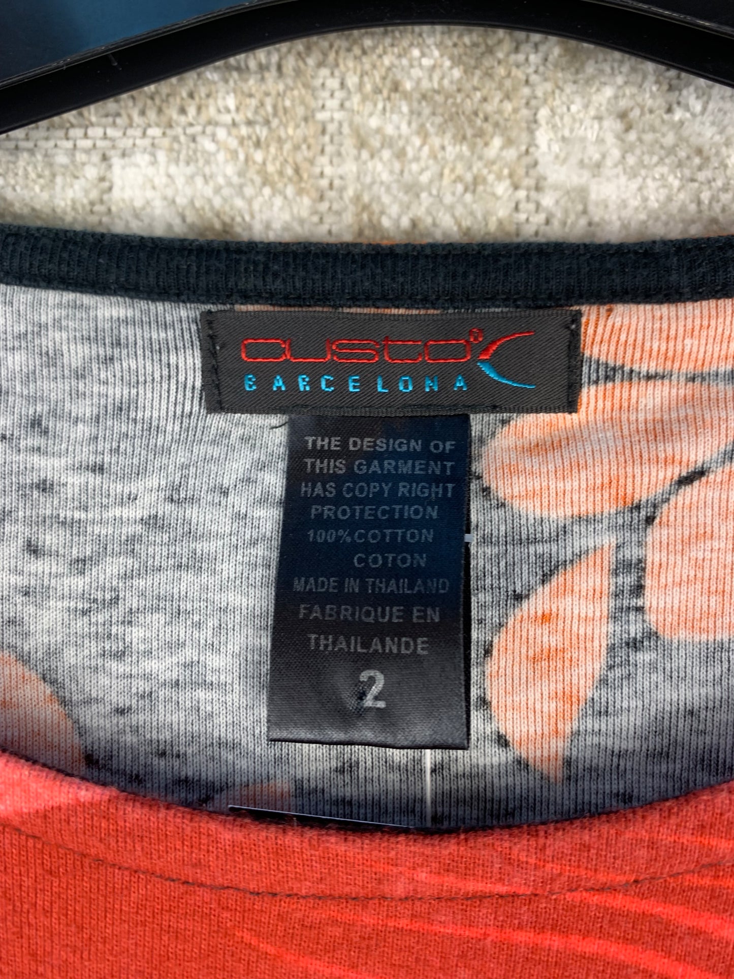 Womens Y2K Custo Barcelona Graphic Long Sleeve Top