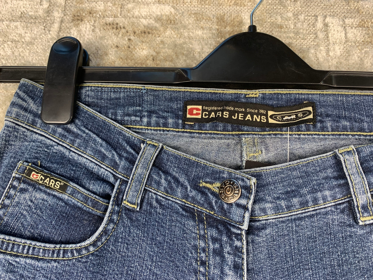 Women's Y2K Washed Blue Flared Jeans