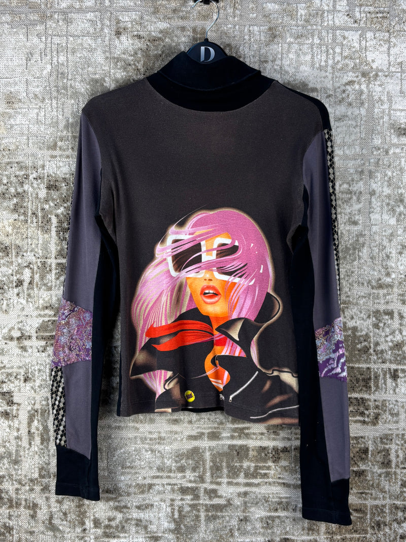 Women's Y2K Custo Barcelona Graphic Longsleeve Top
