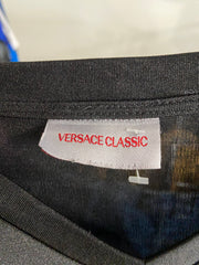 Versace Classic Short Sleeve Shirt Black Mens M Polyester