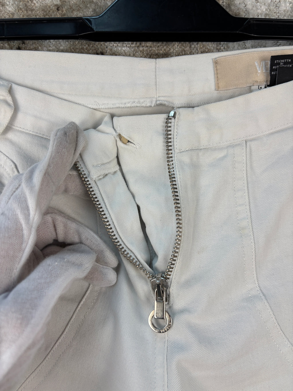 Womens Y2K Versus White Low Rise Jeans