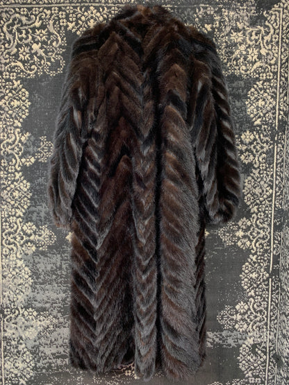 Kertun Turkis Turku Long Black Mink Fur Coat