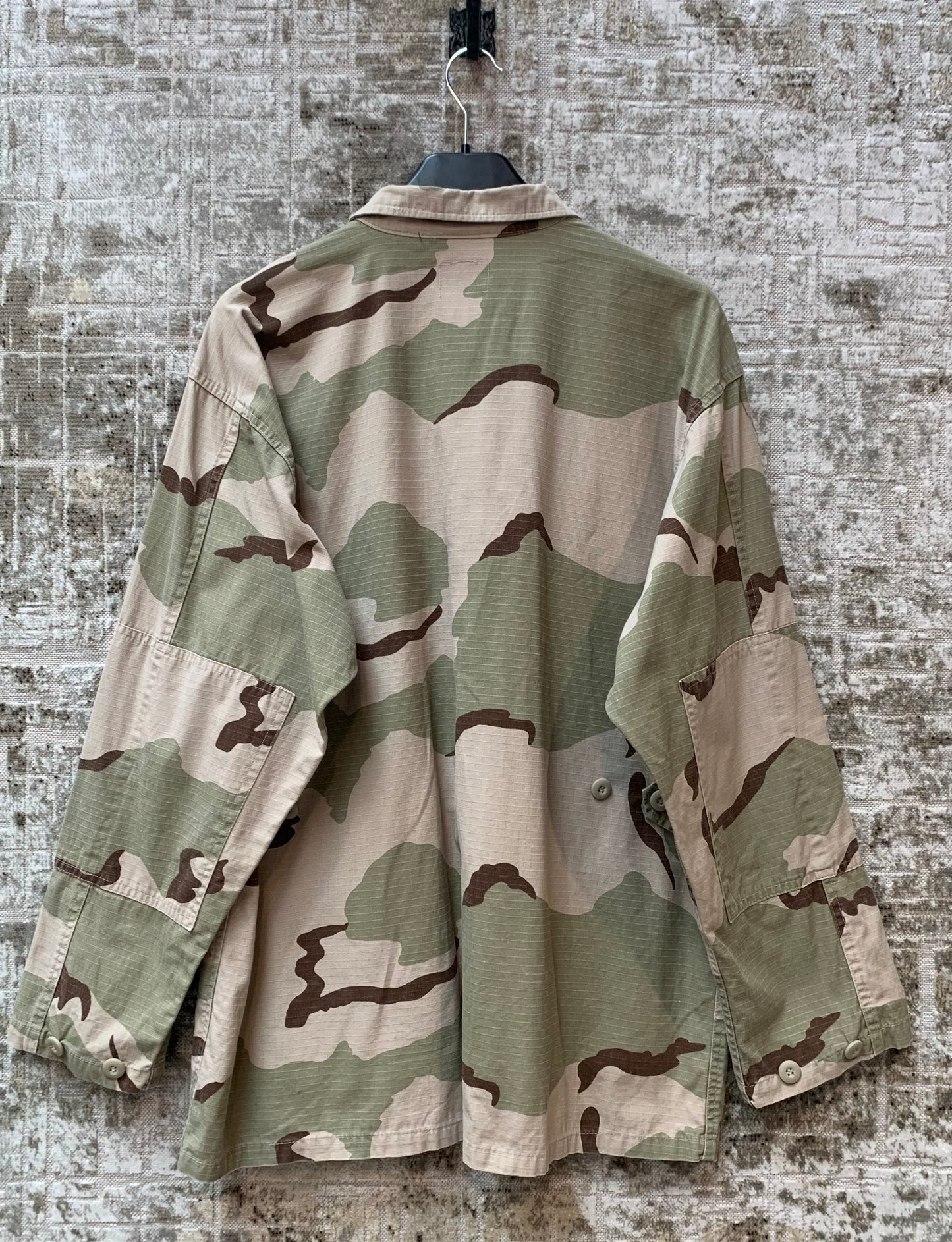 Men's Khaki Camo Button Up Jacket