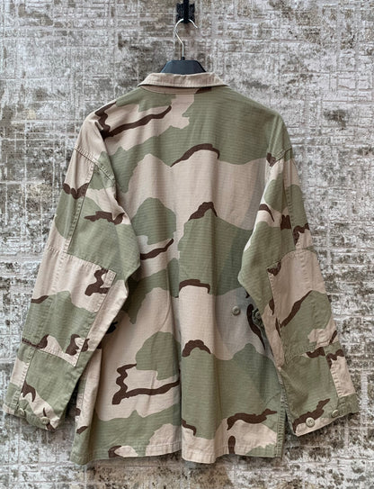 Men's Khaki Camo Button Up Jacket