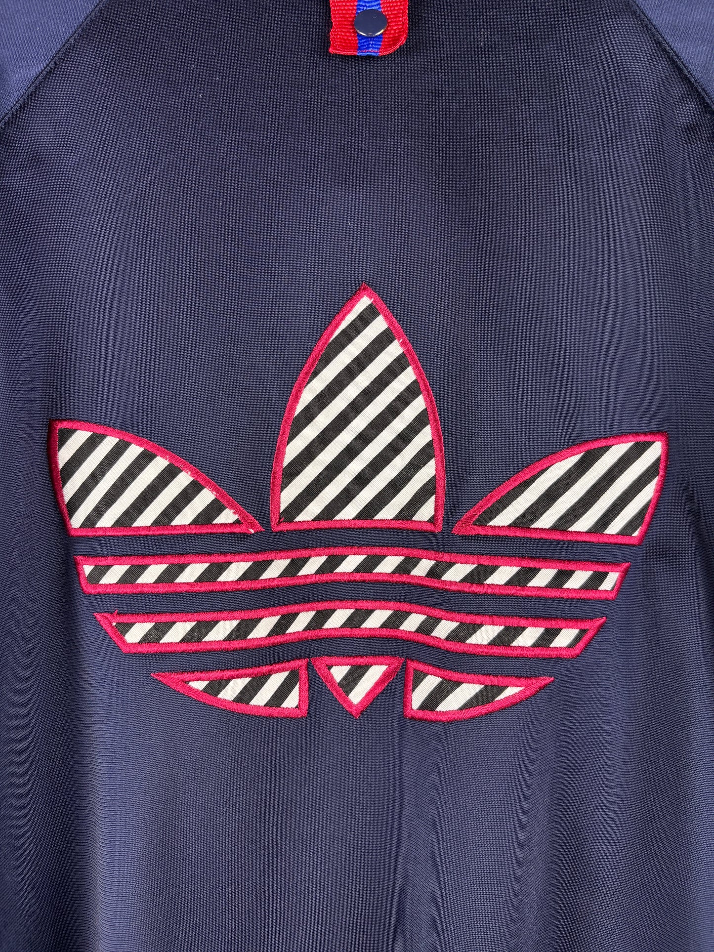 Men's Vintage Dark Blue Multicolor Adidas Originals Track Jacket