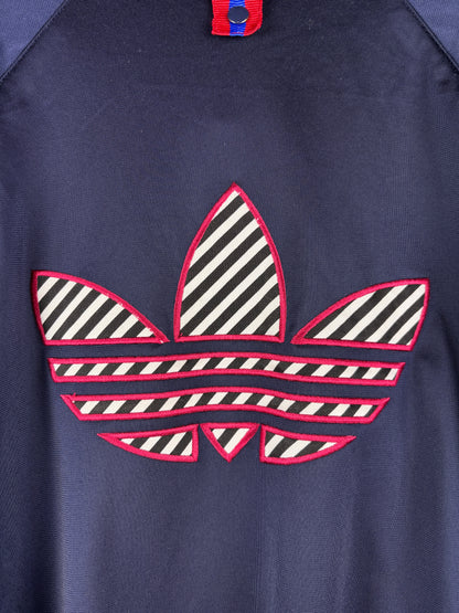 Men's Vintage Dark Blue Multicolor Adidas Originals Track Jacket