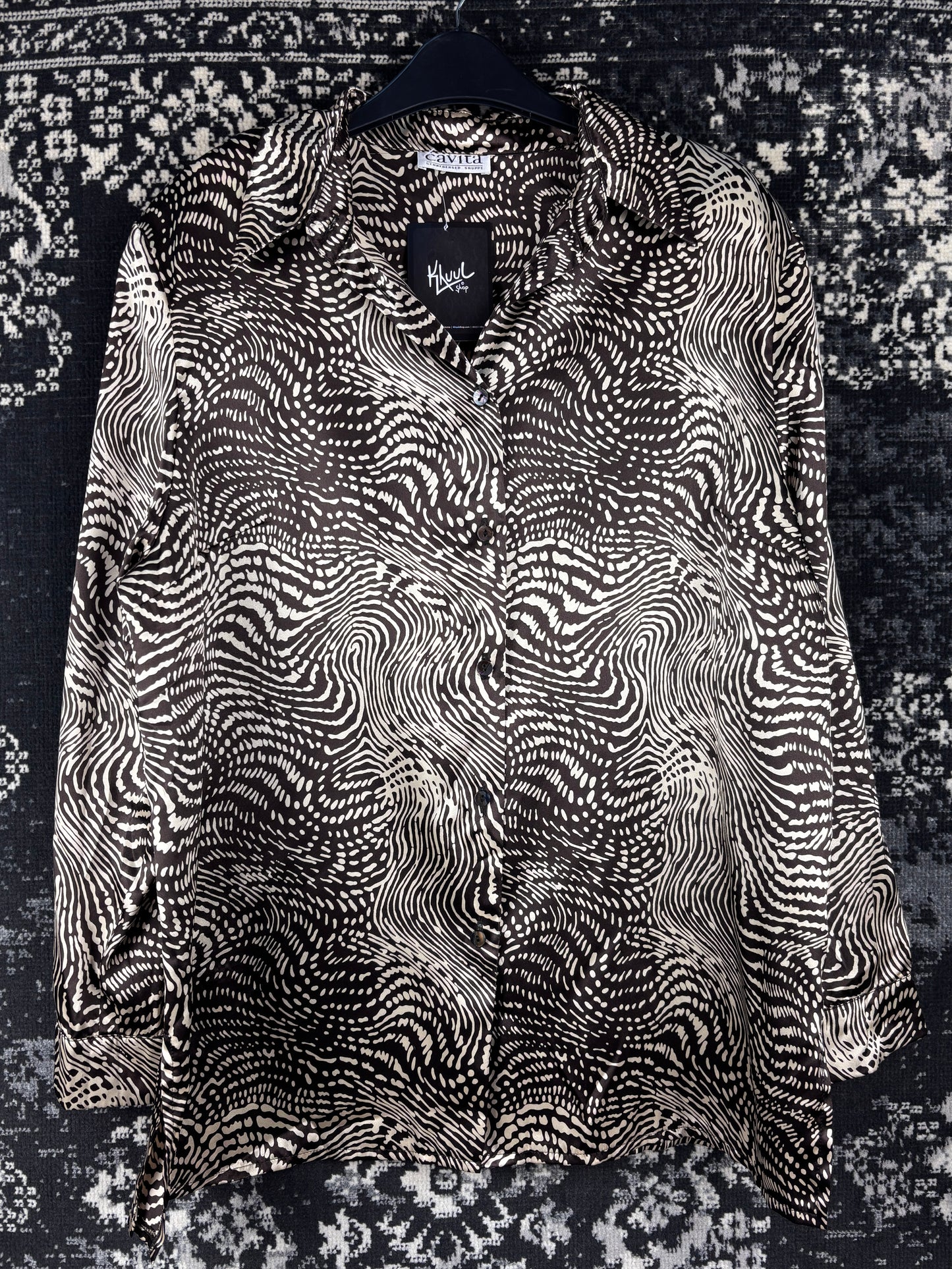 Women's Vintage Y2K Silky Zebra Print Longsleeve