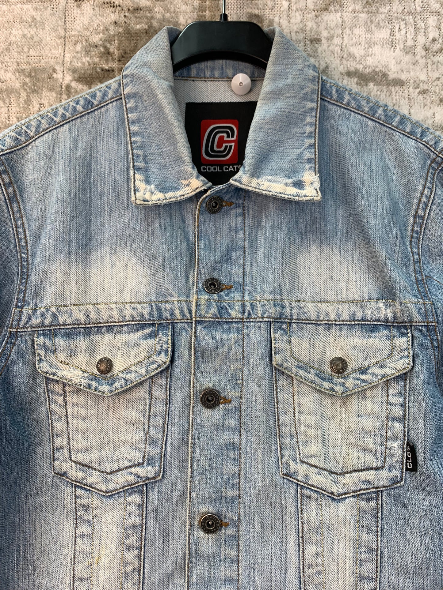 COOL CAT Mens Light Washed Jean Jacket