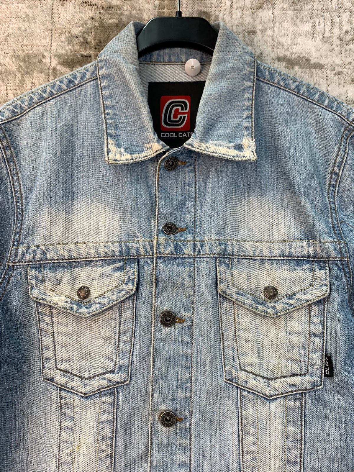 COOL CAT Mens Light Washed Jean Jacket