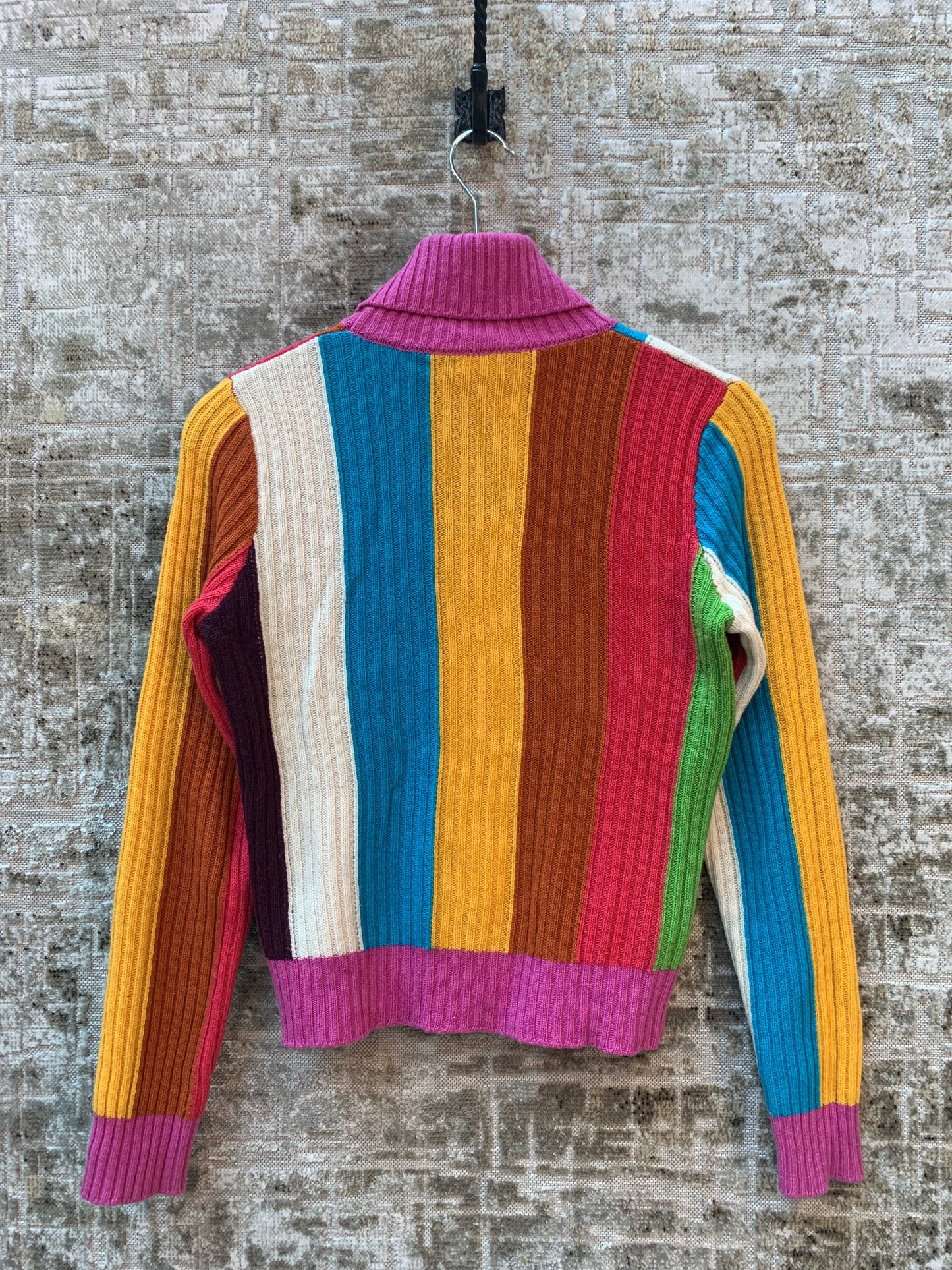 Benetton Rainbow Stripe Turtleneck