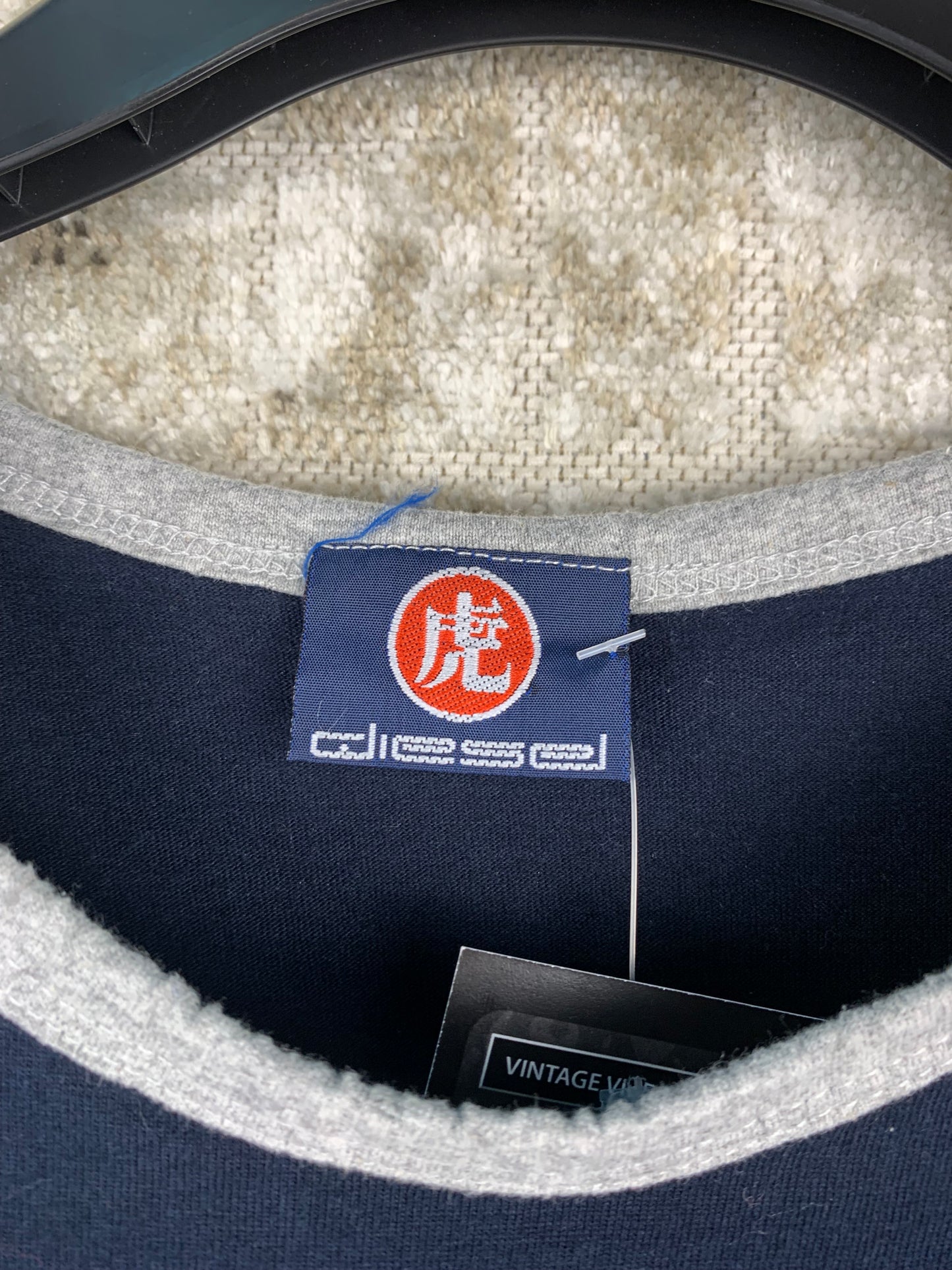 Mens Y2K Diesel Navy Blue Graphic Tank Top