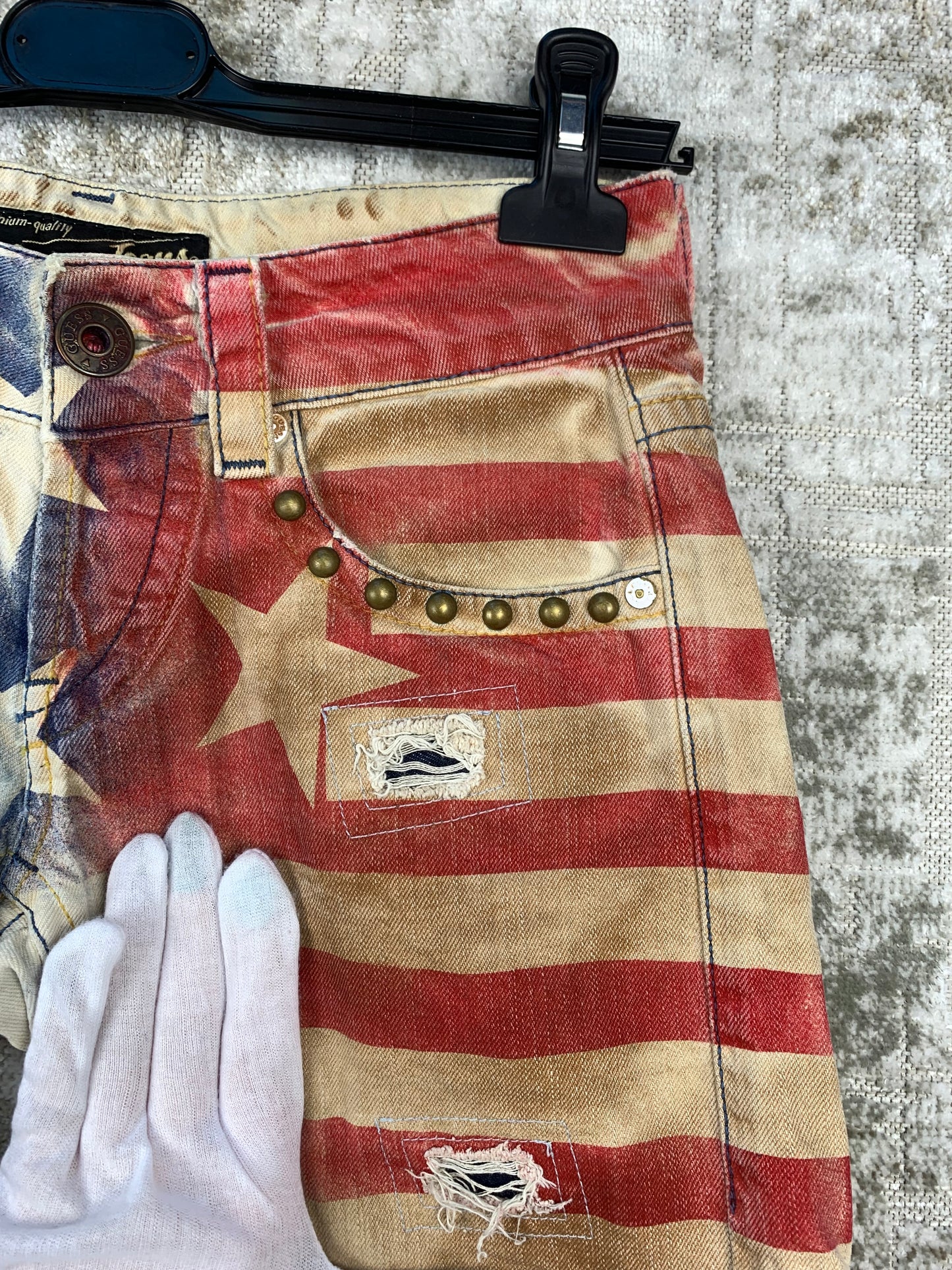 Women's Y2K Guess American Flag Shorts