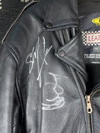Men's Vintage Hallman Leather Biker Jacket Autographed by Udo & Stefan Kaufmann of Accept