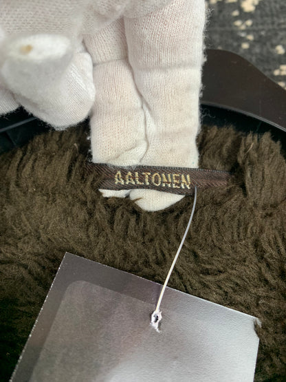 Vintage Aaltonen Brown Suede Long Coat with Belt