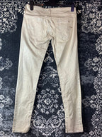 Y2K Women's Angel Style Skinny Fit Creamy Shimmery Jeans