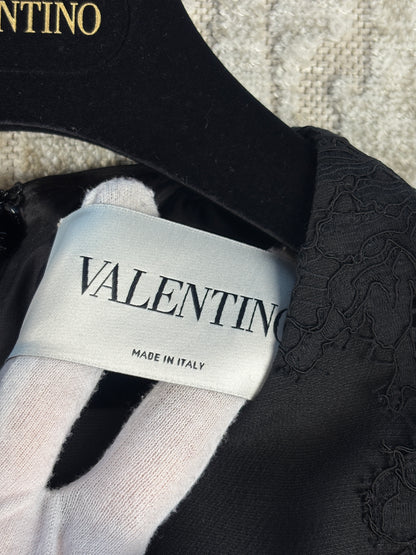 Valentino Garavani Black Lace-Paneled Dress