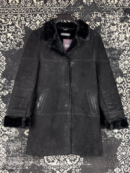 Vintage Women's Black Suede Coat