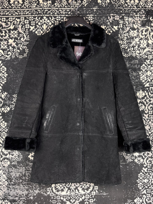 Vintage Women's Black Suede Coat