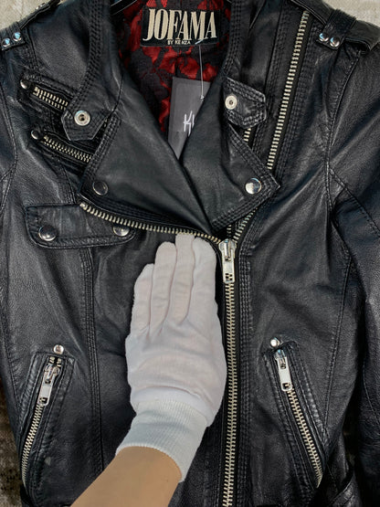 Men's Vintage Jofama Black Genuine Leather Jacket