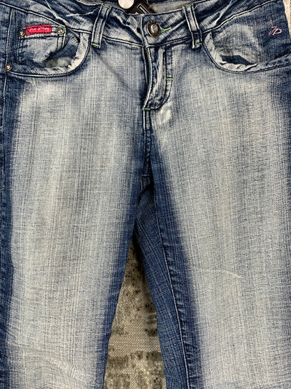 Womens Y2K Just Play Washed Blue Jeans