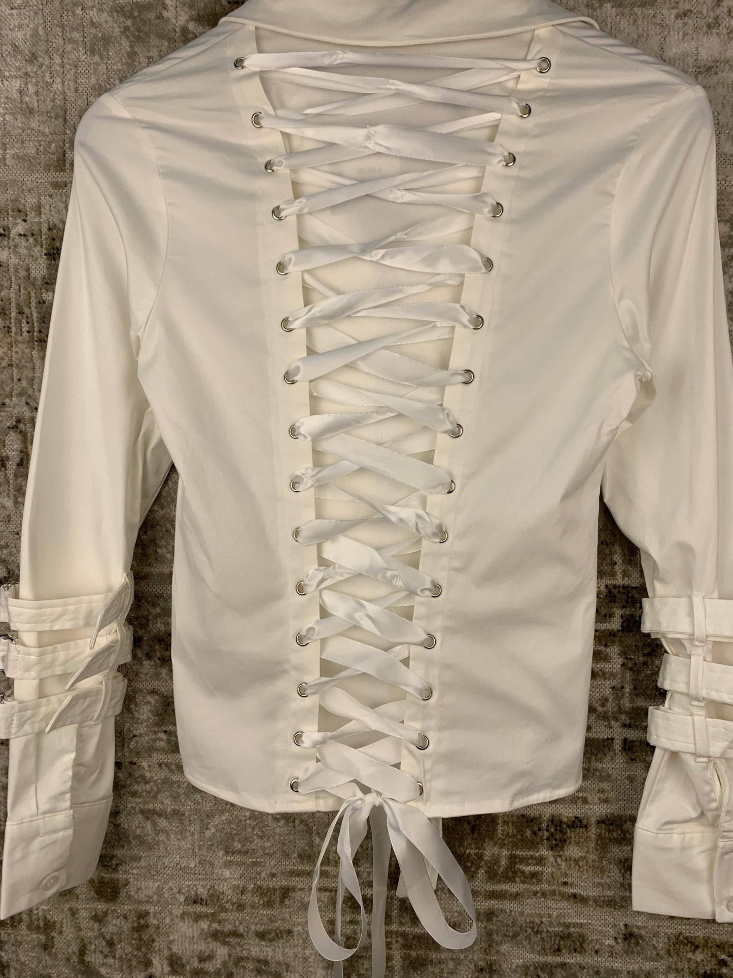 Womens Y2K White Napoleon Corset Jacket