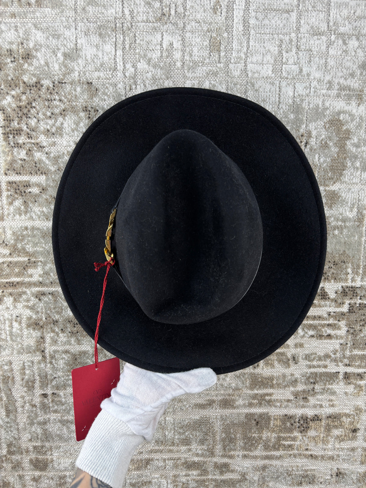 Valentino Garavani Logo-Plaque Fedora Hat
