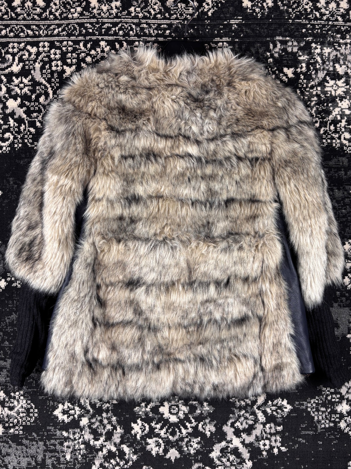 Women's Y2K Light Brown Faux Fur Zip Jacket