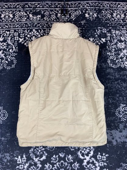 Women's Vintage Beige Puffer Vest
