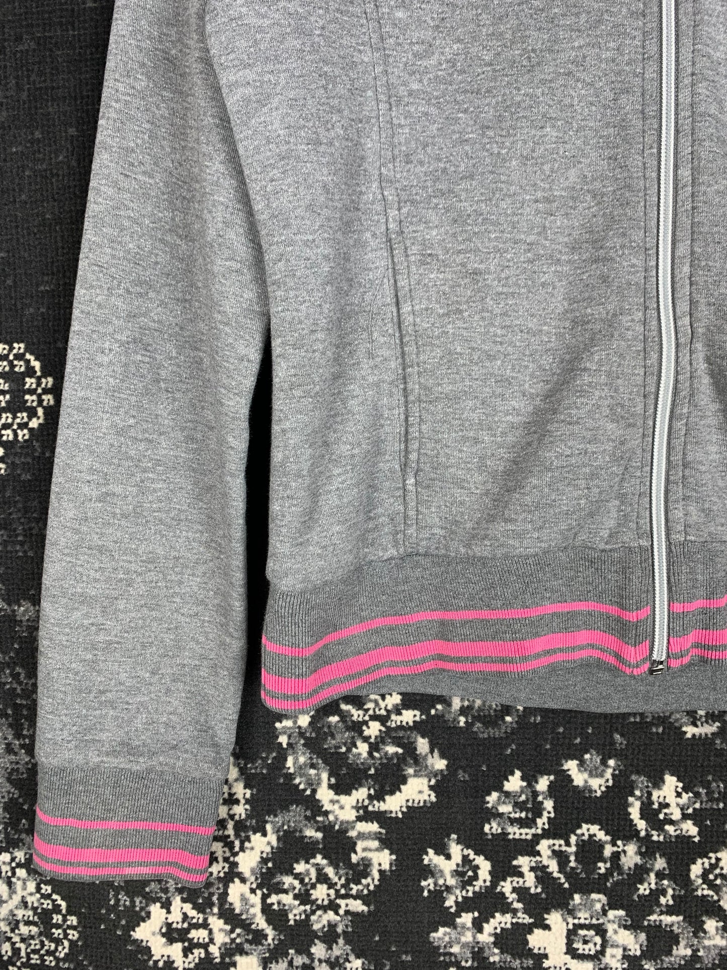 Women's Y2K Grey Beaded Hoodie