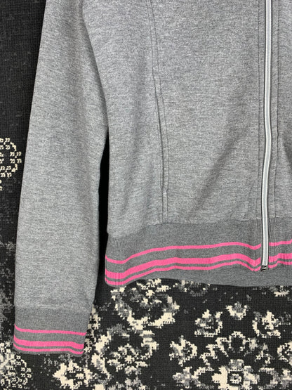 Women's Y2K Grey Beaded Hoodie