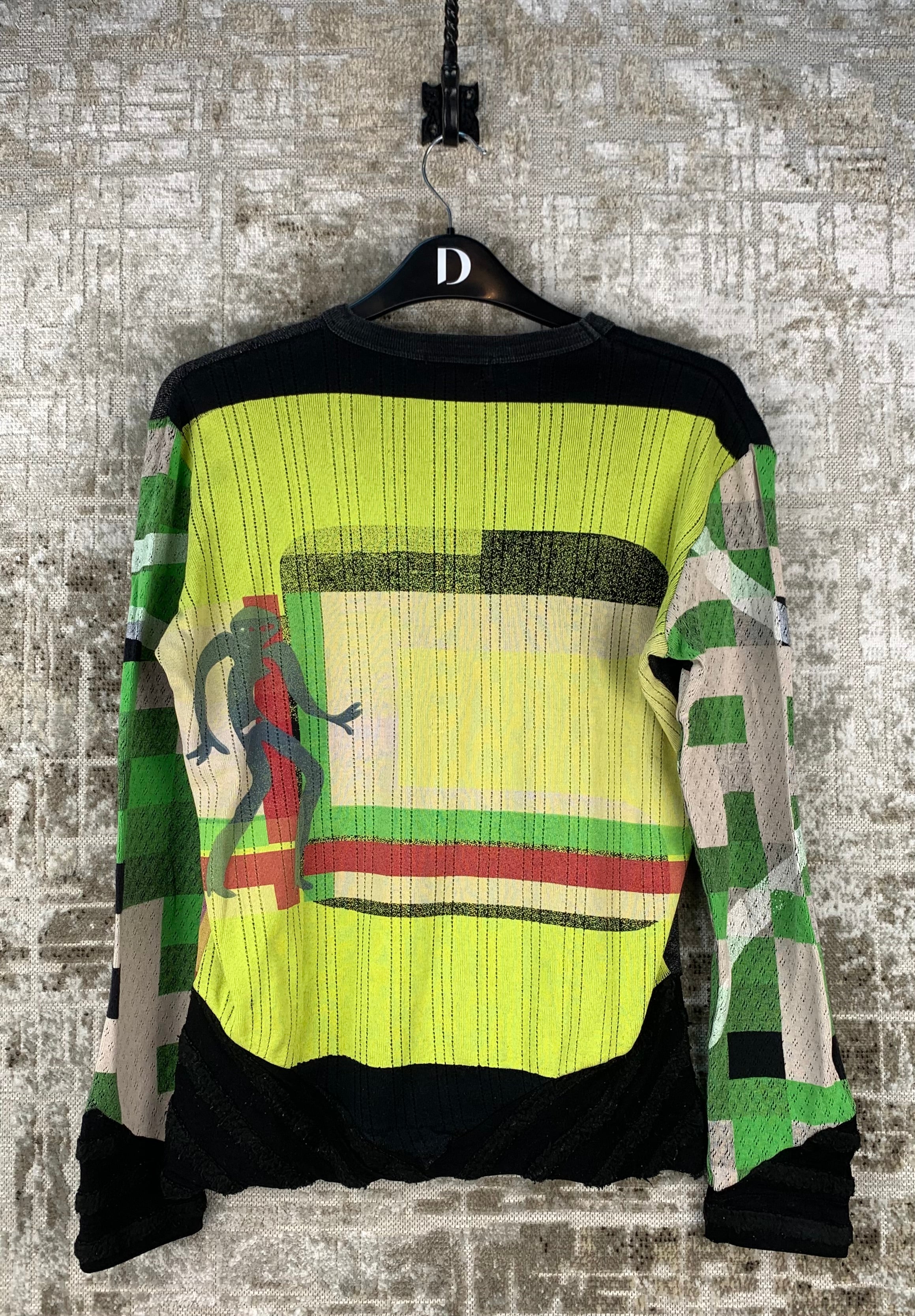 Womens Y2K Custo Barcelona Cat Graphic Long Sleeve Top – Khuul