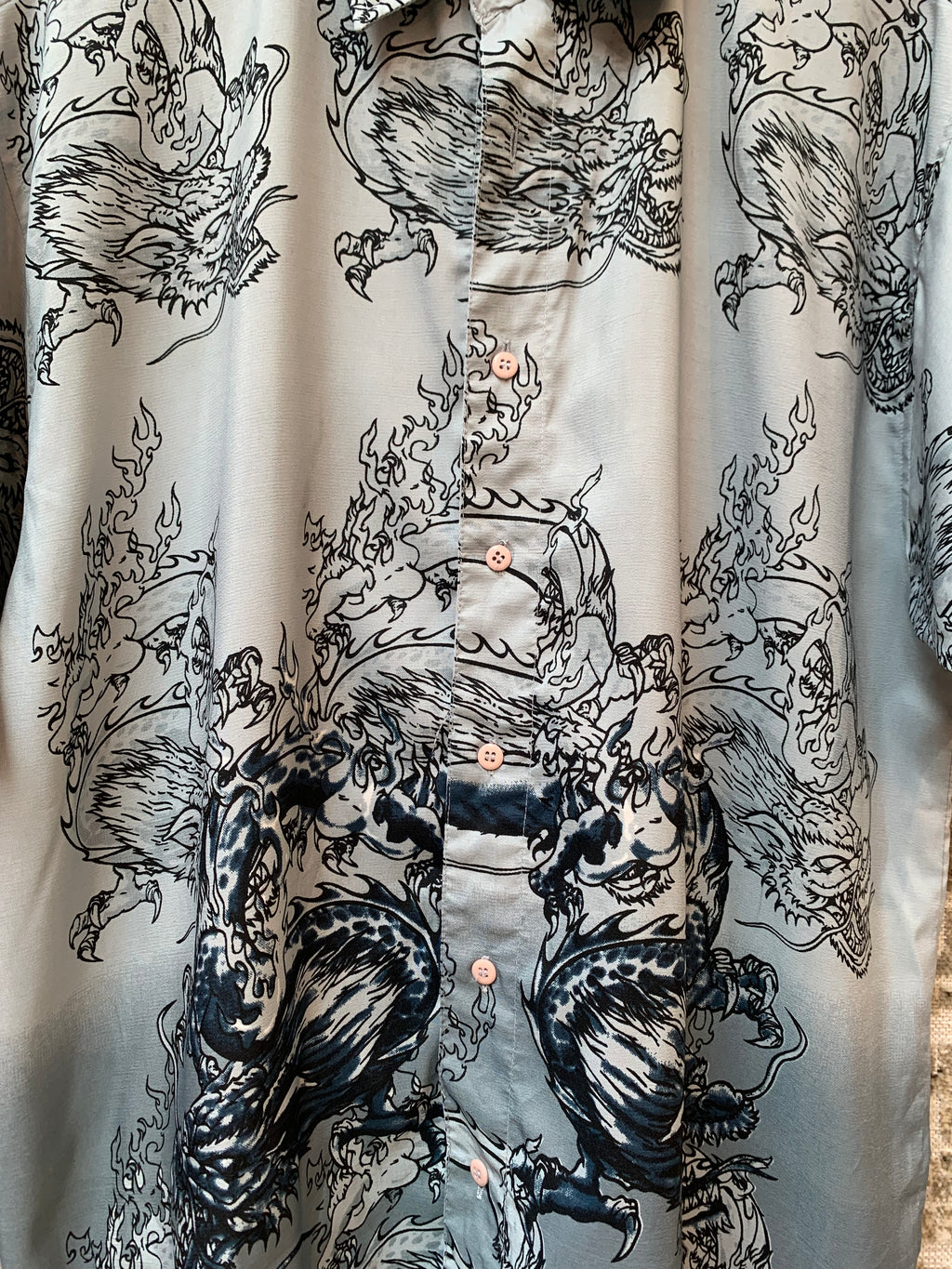 Dragon Print Short Sleeve Shirt