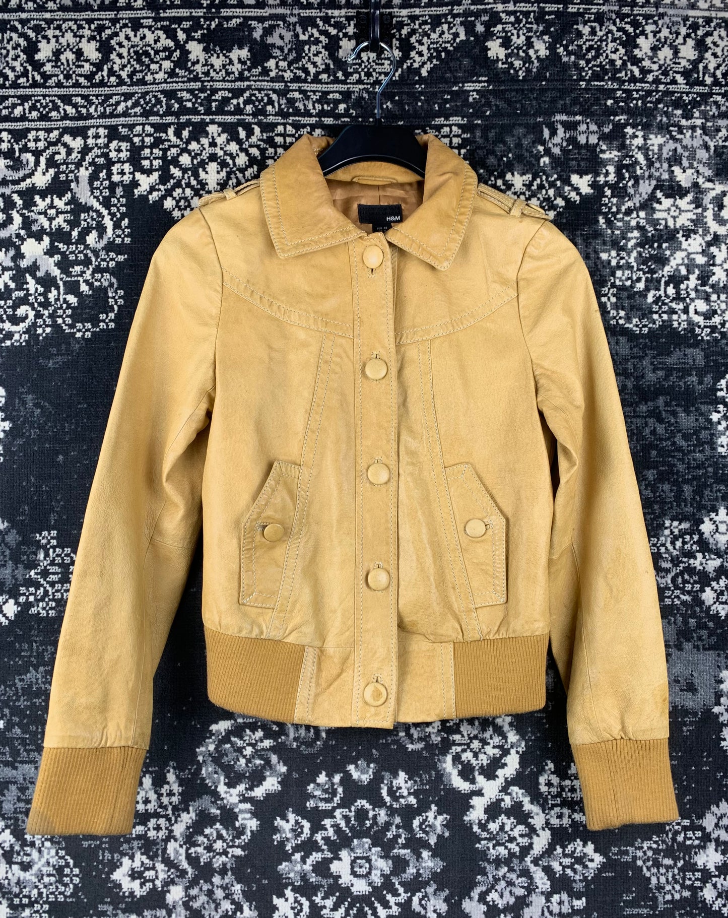 Women's Y2K Light Brown Leather Jacket