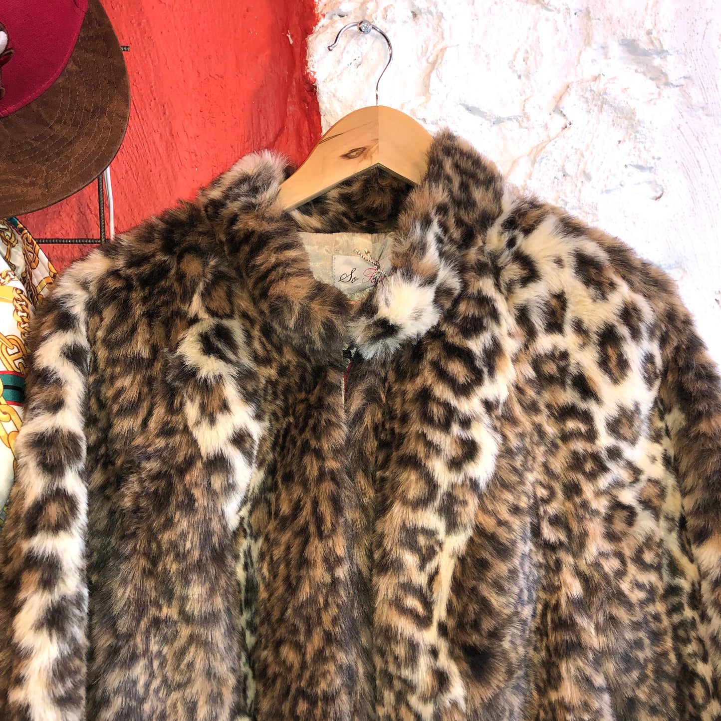 Y2K Leo Printed Fur Jacket