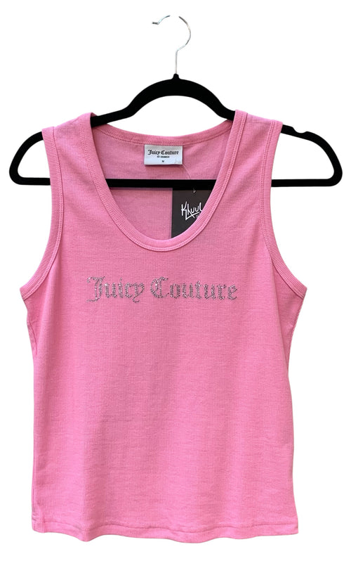 Juicy Couture Rhinestone Ribbed Tank